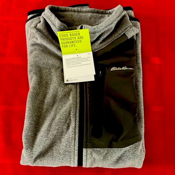 Eddie Bauer Jacket Women L First Ascent Full Zip Hooded Windbreaker